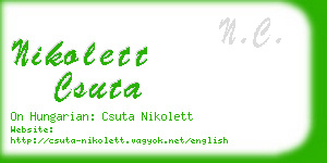 nikolett csuta business card